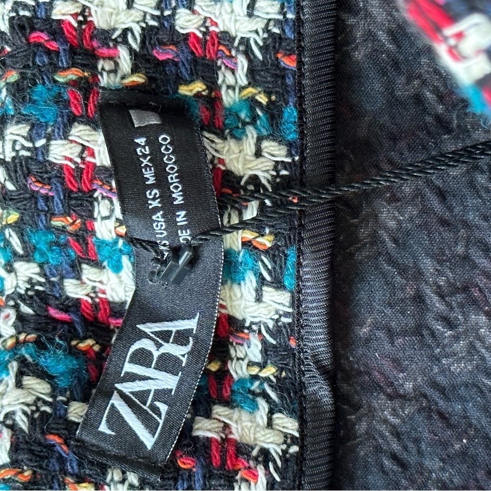 Zara Multicolor Checkered Mini Skirt - Picture 3 of 3